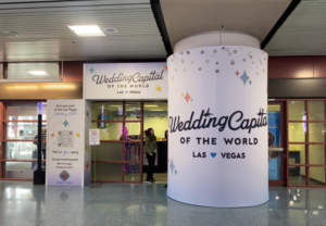 Pop-up marriage license bureau at the Las Vegas airport