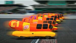 All six Wienermobiles will race in the Wienie 500