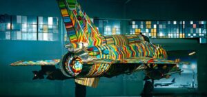 Transforming a weapon of war into a colorful work of art