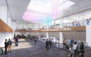 Rendering of the JFK Terminal 6 Arrivals Corridor