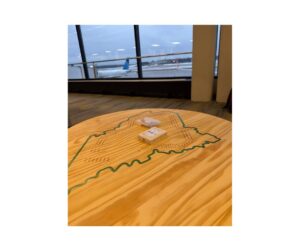 This airport has cribbage tables for travelers
