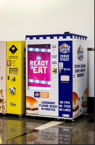 New vending machines at BOS Logan dispense White Castle sliders, cheesecake & pizza