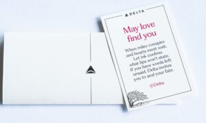 Delta Air Lines will mail love letters penned on certain flights