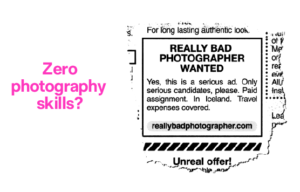 Icelandair’s job opening for a bad photographer